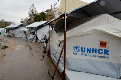 UN aid tents in Greece - photo credit: Theresa Menders